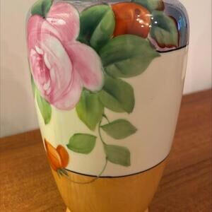 Antique Chikaramachi lustreware porcelain vase | hand painted made in Japan